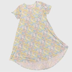 LuLaRoe Carly Dress Pastel Botanical sz XS